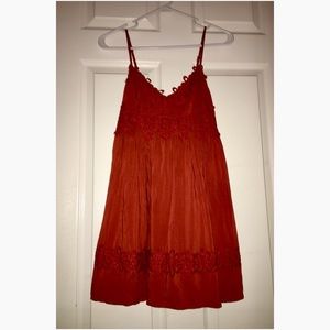 Adorable Burnt Orange Top Shop Dress